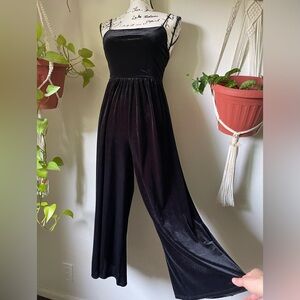 Urban Outfitters Black Velvet Jumpsuit Size S